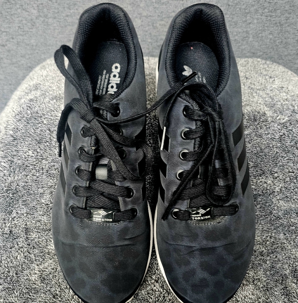 Adidas Dark Charcoal Cheetah Print Sneakers